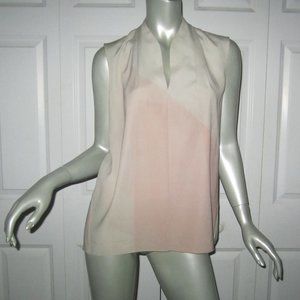 ELIE TAHARI Beige & Pink Ombré Sleeveless Blouse